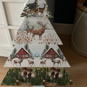 Festive Holiday Tree Decor with Nature Scenes